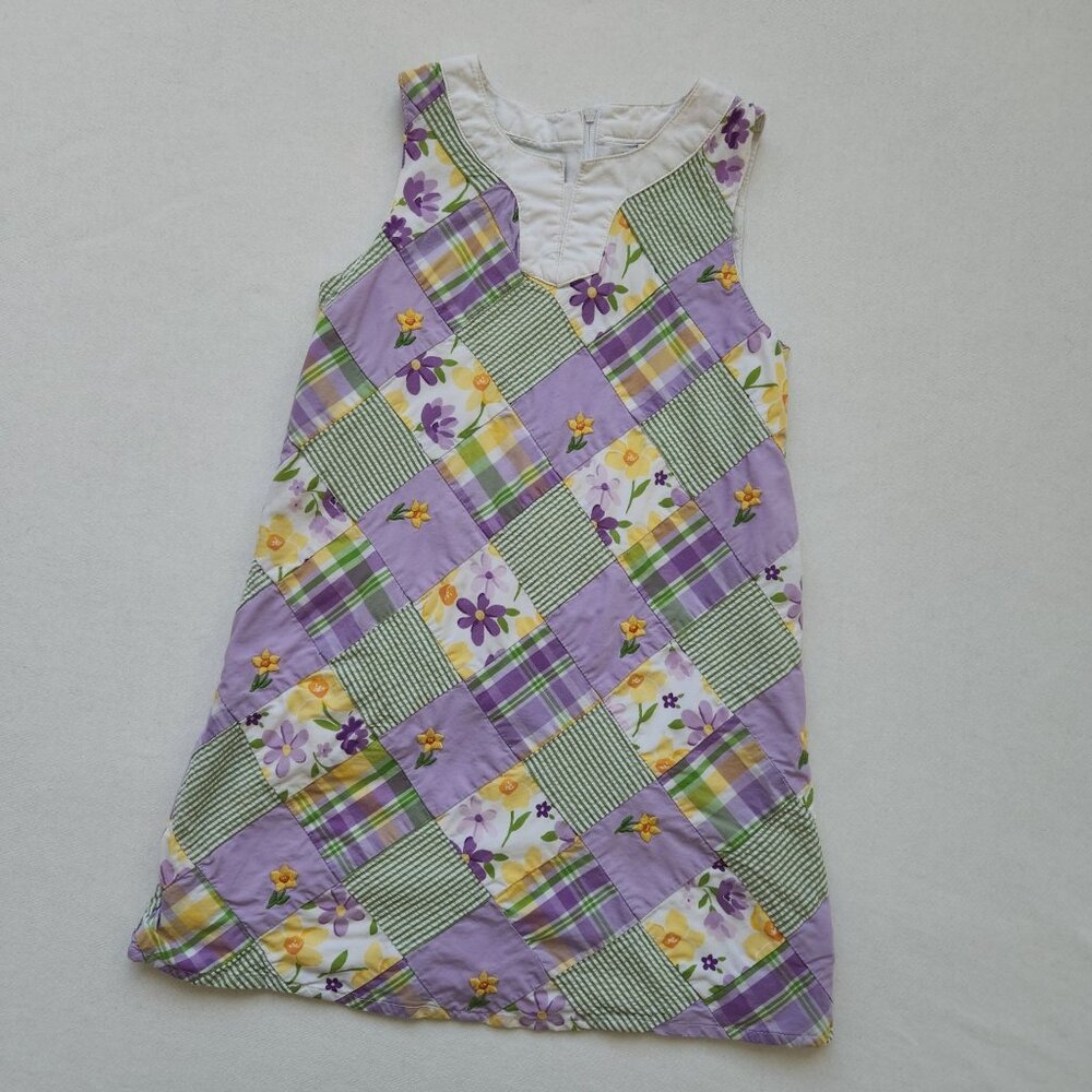 Gymboree Colorful Girls Patchwork Sundress Floral Plaid Spring Easter Garden